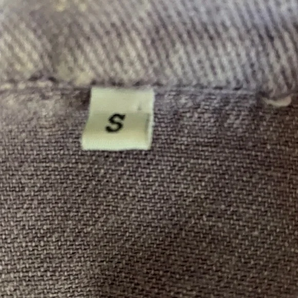 Lavender Distressed High Low Jacket Oversized Small P2P 23” - Picture 9 of 11